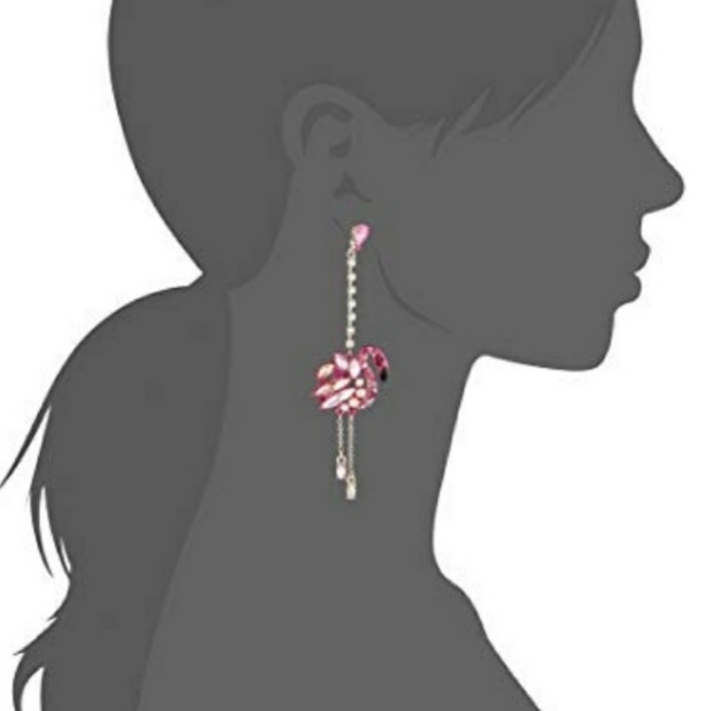 Betsey Johnson Flamingo Earrings - Picture 8 of 8